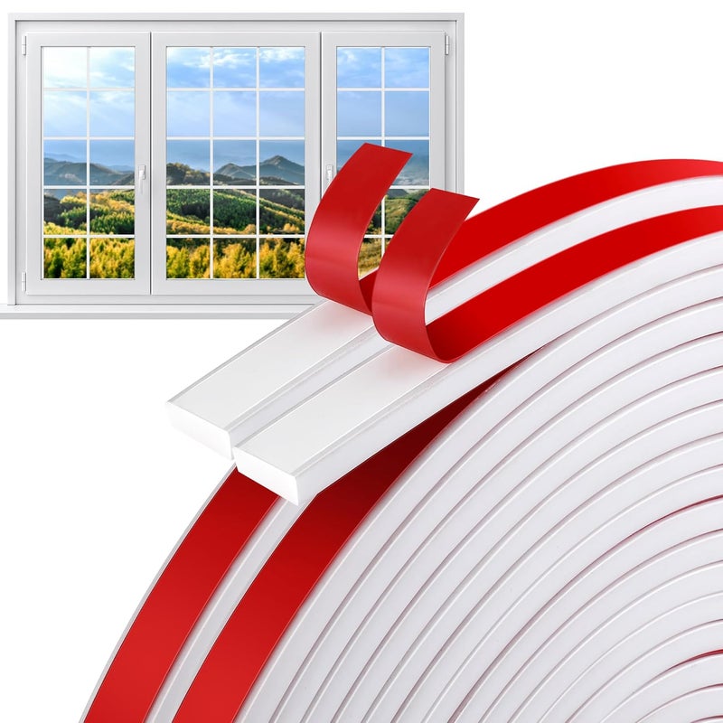 DECOHS 66 Ft Window Grille Inserts Grid Kit- TPE Self-Adhesive Peel and Stick Trim Molding- Flexible Moulding Trim Grid Inserts for Windows Door Frames Home Decoration - Image 1